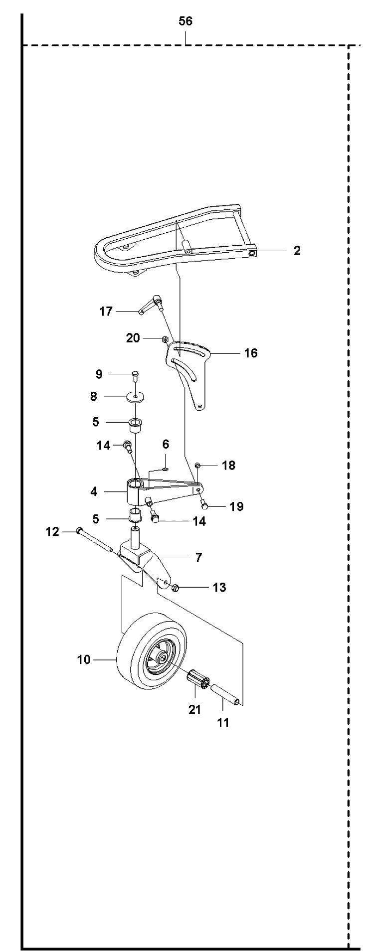 52 Inch/132cm Cutting Deck 2 Diagram and Parts List for PT26D (965160601)(2008-03) Husqvarna Lawn Mower