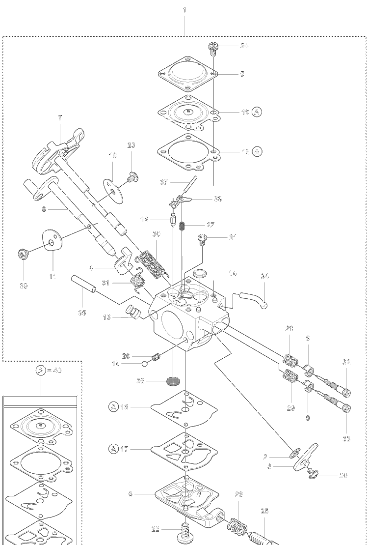 Crab Parts / Wt-814a Diagram and Parts List for 355 2007-07 Husqvarna Brush Cutter