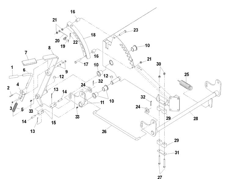 Deck Lift Assembly Diagram and Parts List for IZ4817KAA (968999231) S/N 033600000 & Up)(2004-09) Husqvarna Lawn Tractor