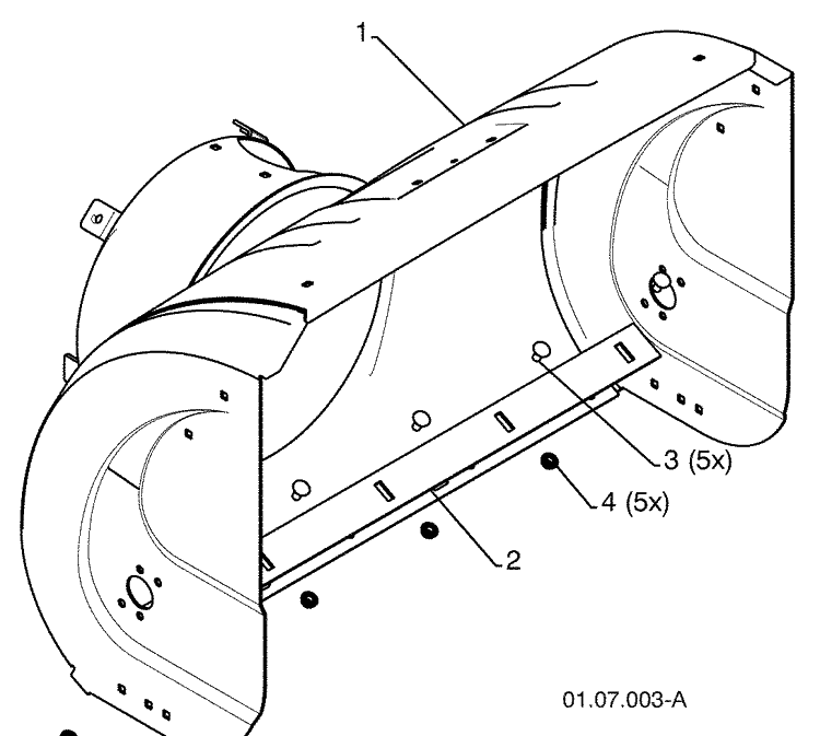 Auger Housing / Augers 2 Diagram and Parts List for 1130SB (96193004300)(2008-11) Husqvarna Snow Blower