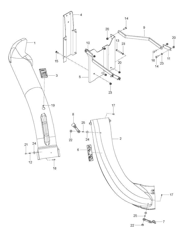 Attachments Diagram and Parts List for 966004101 2009-02 Husqvarna Lawn Tractor Accessories