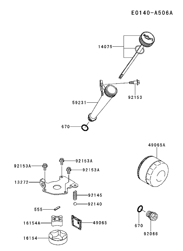 Lubrication Diagram and Parts List for FR651V-AS31 2017-09 Husqvarna Engine