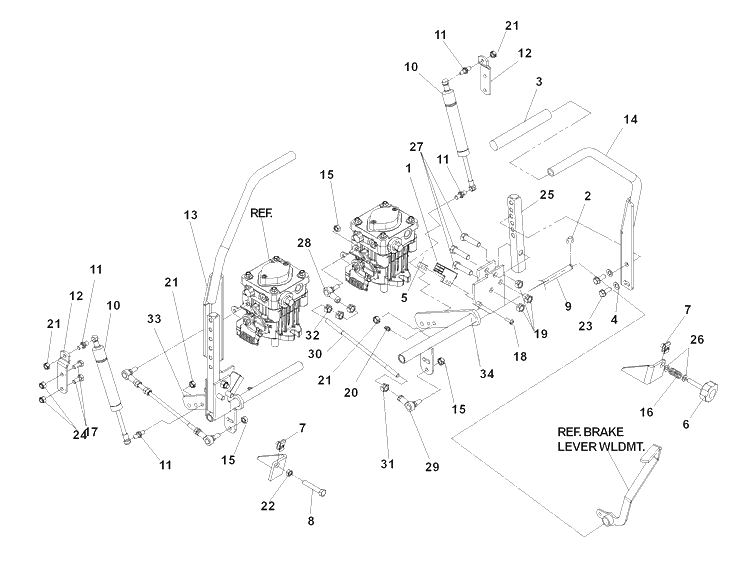 Steering Diagram and Parts List for IZ5225TXPKOA (968999307)(2007-04) Husqvarna Lawn Mower