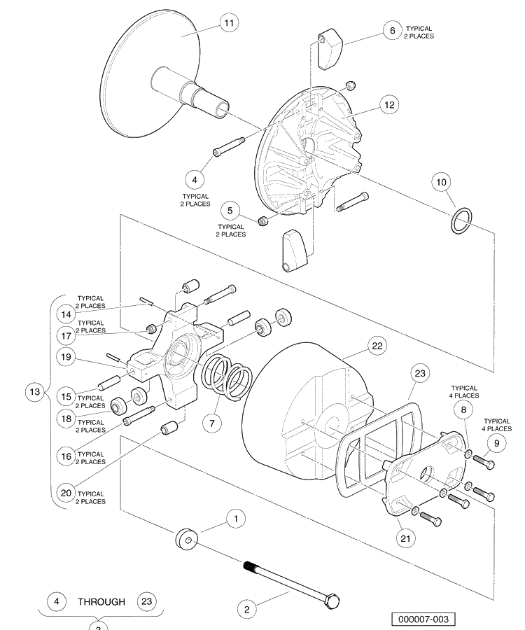 Drive Clutch - Gasoline Vehicles Diagram and Parts List for HUV4420G 2006-11 Husqvarna Lawn Tractor