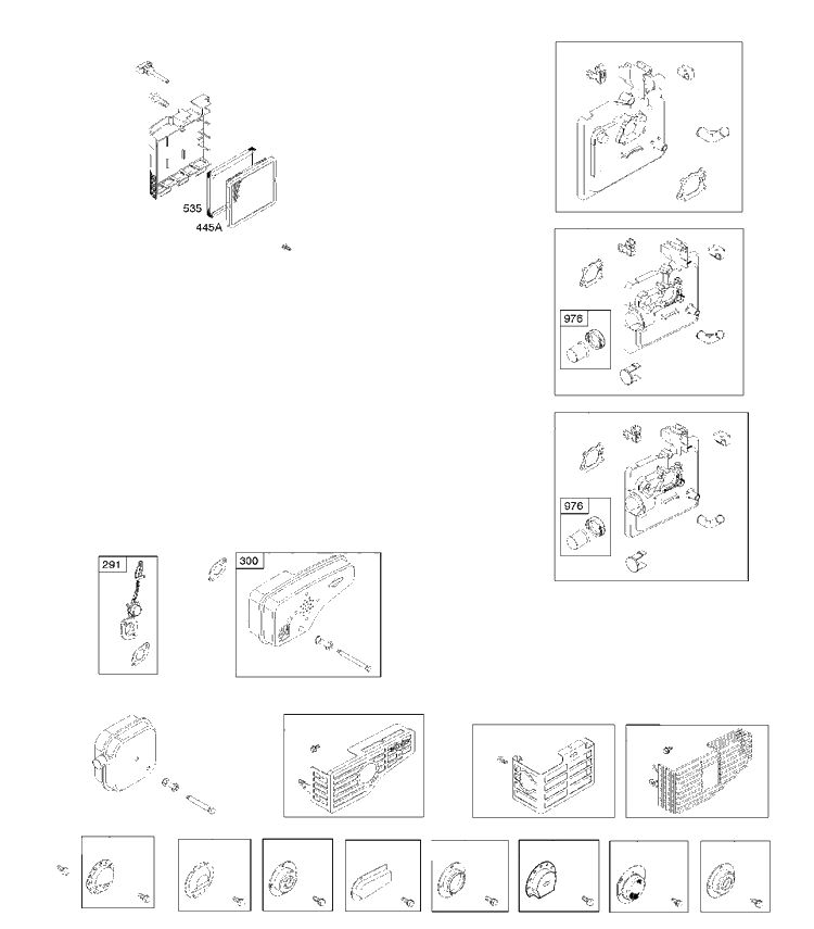 Air Filter Diagram and Parts List for 122T025045H1 2017-01 Husqvarna Engine