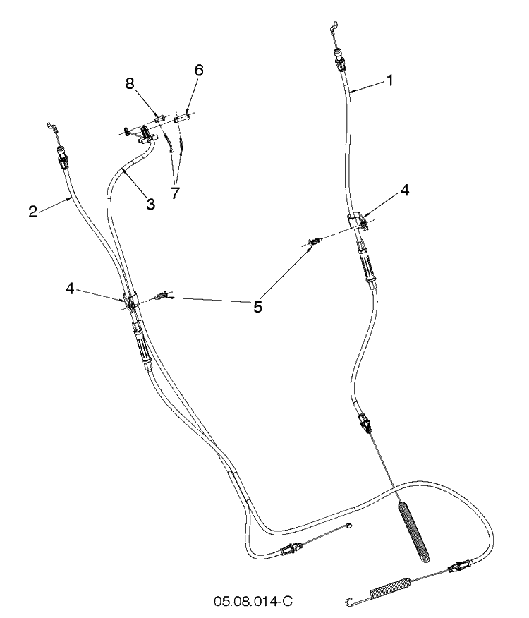 Control Panel And Discharge Chute 8 Diagram and Parts List for ST224P (96193012204)(2019-03) Husqvarna Snow Blower