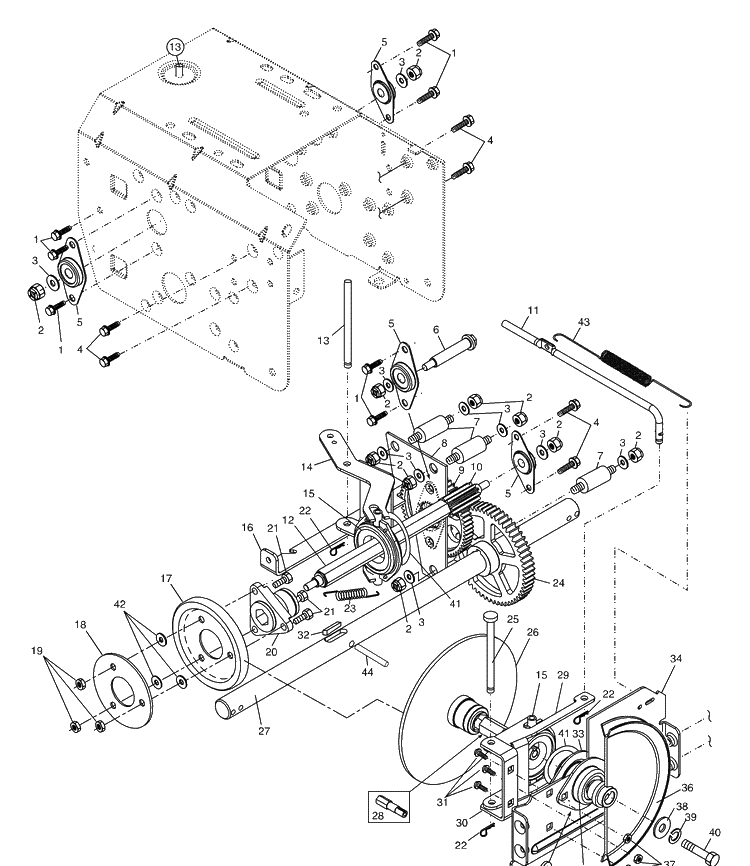 Drive Diagram and Parts List for 1130 (STE XP)(2004-07) Husqvarna Snow Blower