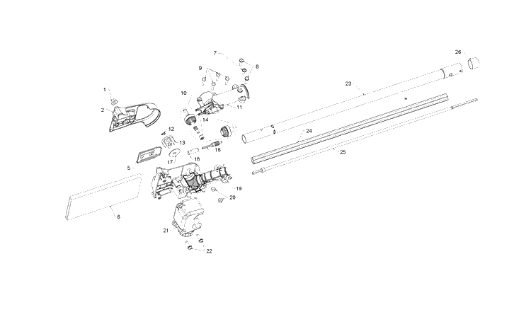 Cutting Head Diagram and Parts List for 128PS  Husqvarna Pole Saw
