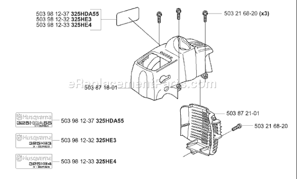 Page D Diagram and Parts List for 325HE3 2001-01 Husqvarna Trimmer