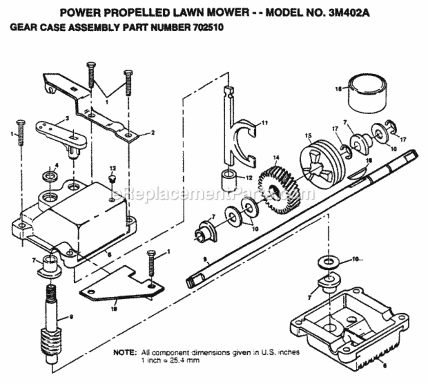 Page A Diagram and Parts List for 3M402A 1995 Husqvarna Lawn Mower
