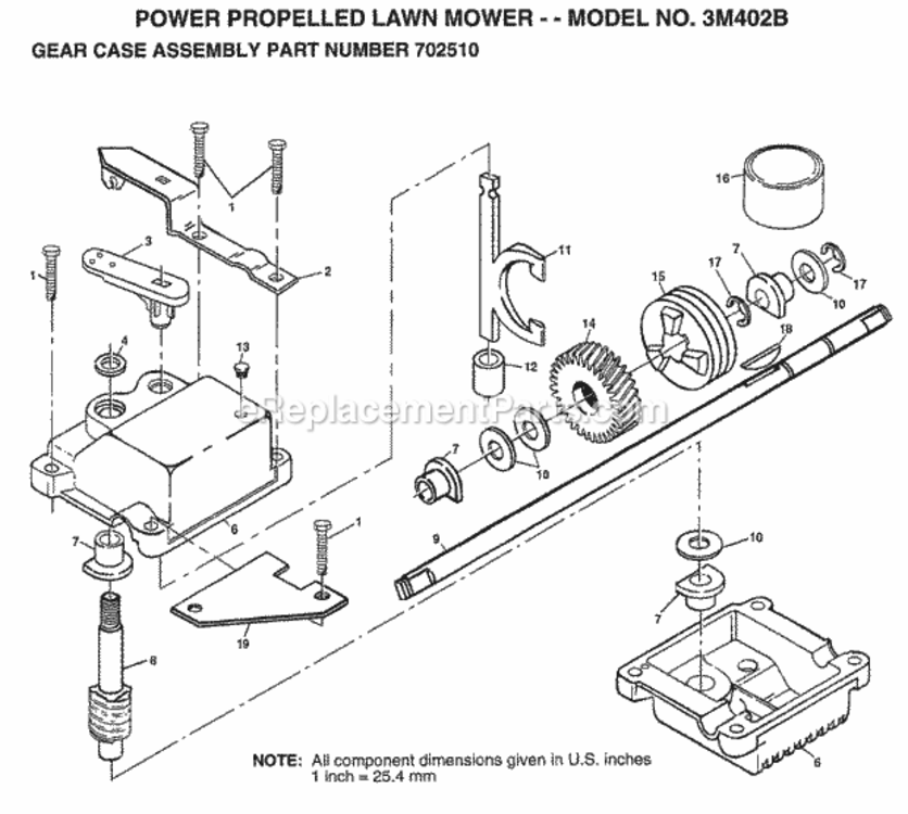 Page A Diagram and Parts List for 3M402B 1995 Husqvarna Lawn Mower