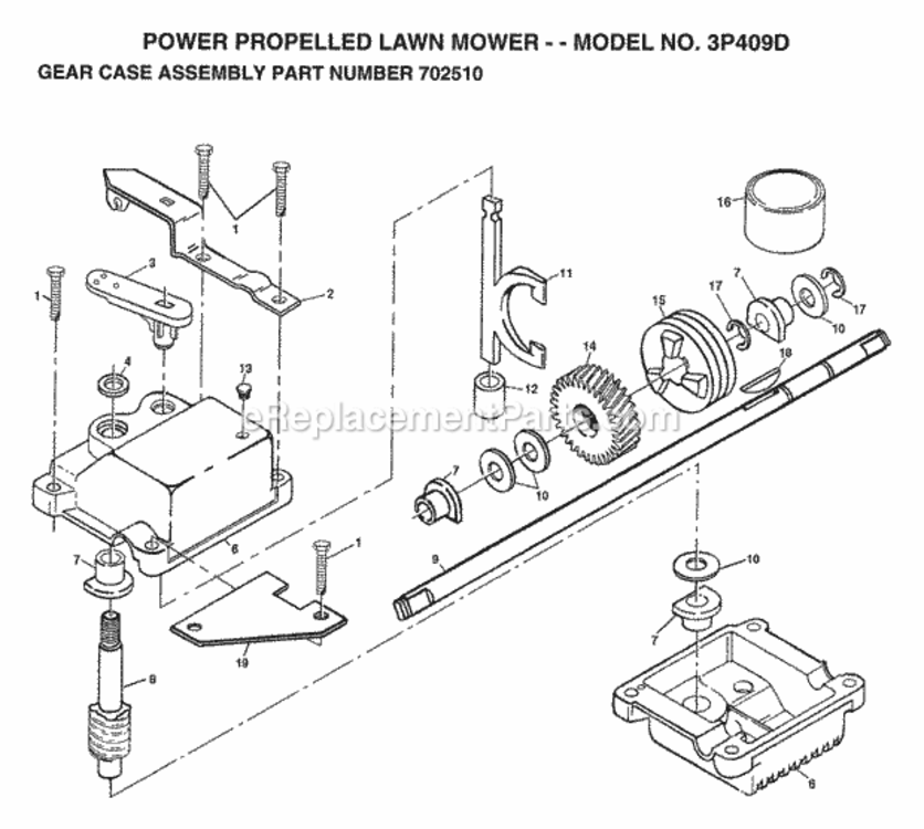 Page A Diagram and Parts List for 3P409D 1998 Husqvarna Lawn Mower