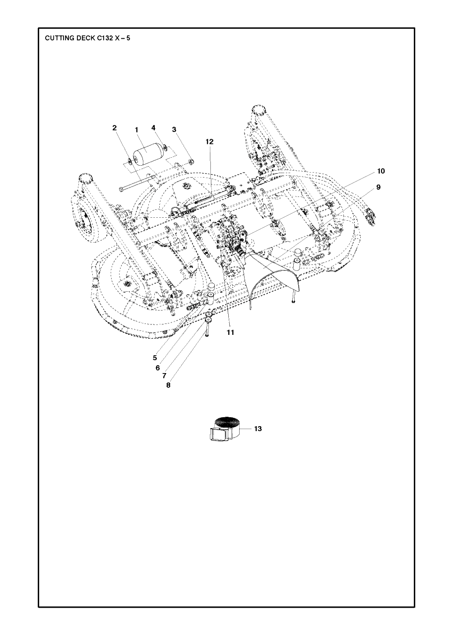 52-Inch/132cm Cutting Deck 4 Diagram and Parts List for C132X (967294001)(2019-09) Husqvarna Lawn Tractor Accessories