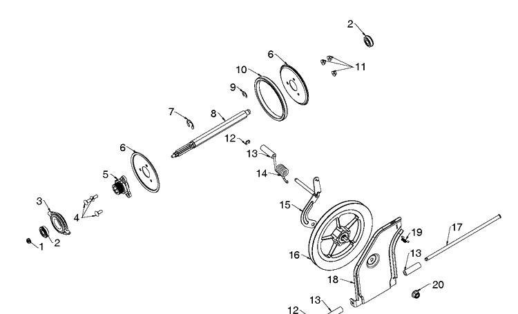 Drive 2 Diagram and Parts List for ST224 (96193009606)(2019-03) Husqvarna Snow Blower
