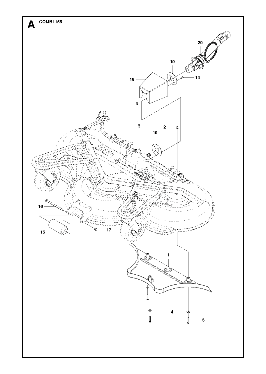 61-Inch/155cm Cutting Deck 2 Diagram and Parts List for P520D 20120100001 - 20143999999 Husqvarna Lawn Tractor