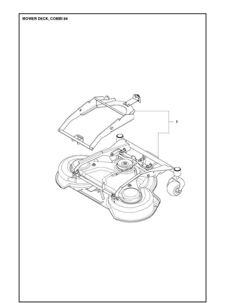 94cm Cutting Deck 2 Diagram and Parts List for R418TS AWD Husqvarna Lawn Mower