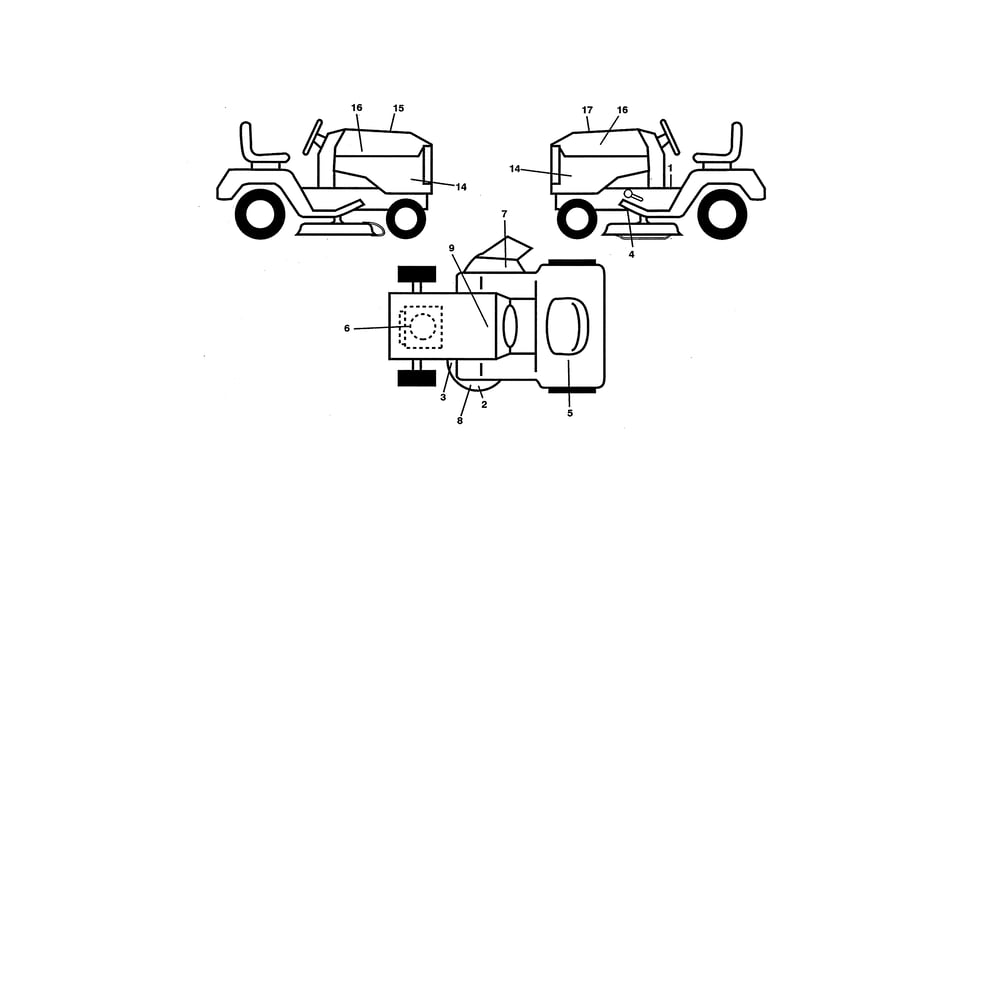 Decals Diagram and Parts List for GTH52XLS-96045005700  Husqvarna Lawn Tractor