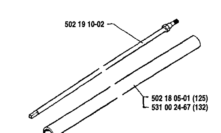 Rod Assembly Diagram and Parts List for 125L 1992-01 Husqvarna Trimmer