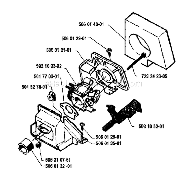 Page A Diagram and Parts List for 40 1984-12 Husqvarna Chainsaw