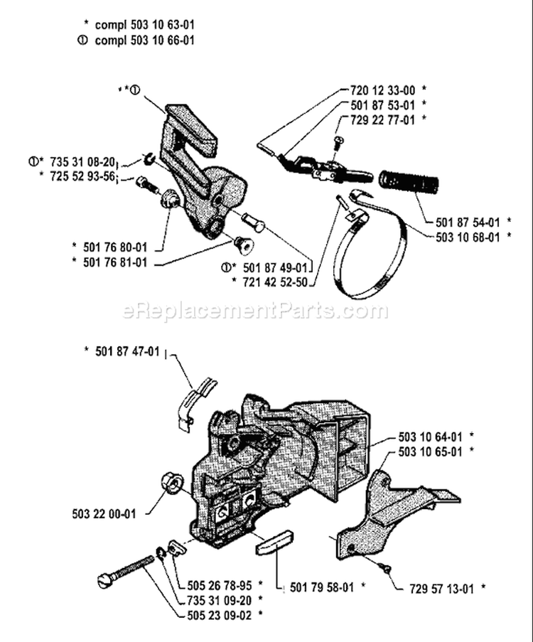 Page C Diagram and Parts List for 40 1985-05 Husqvarna Chainsaw