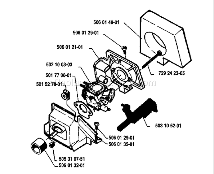 Page A Diagram and Parts List for 40 1985-09 Husqvarna Chainsaw
