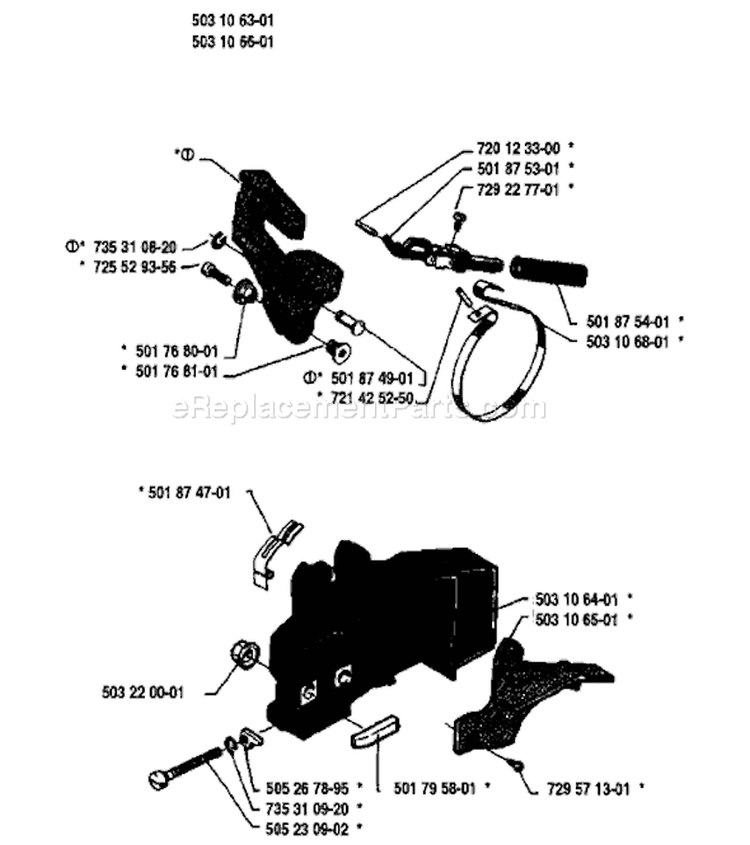 Page C Diagram and Parts List for 40 1985-09 Husqvarna Chainsaw