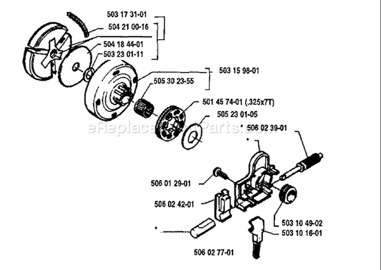 Page I Diagram and Parts List for 40 1985-09 Husqvarna Chainsaw