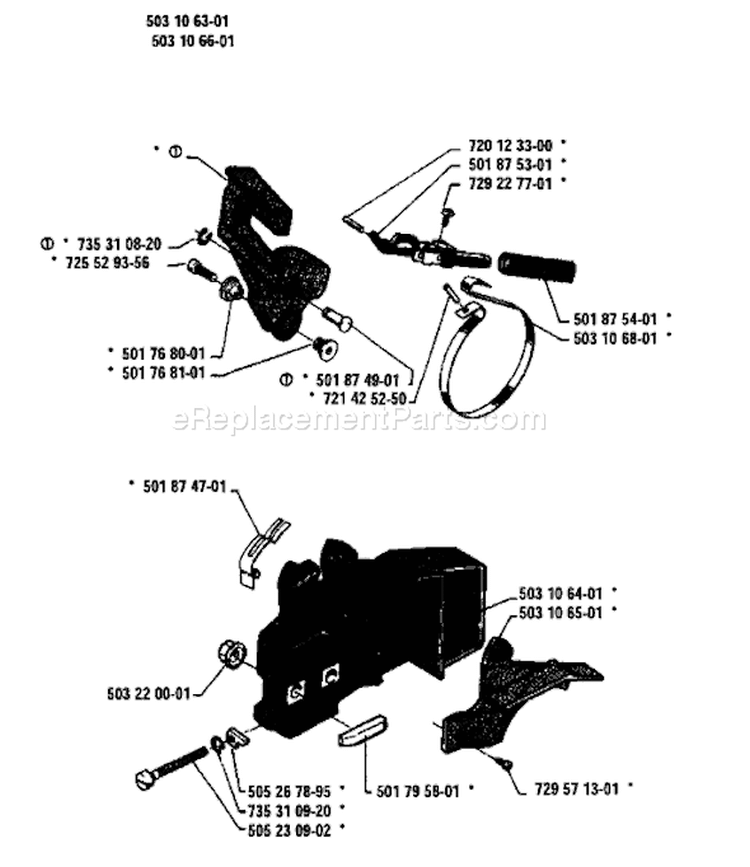 Page C Diagram and Parts List for 40 1986-12 Husqvarna Chainsaw