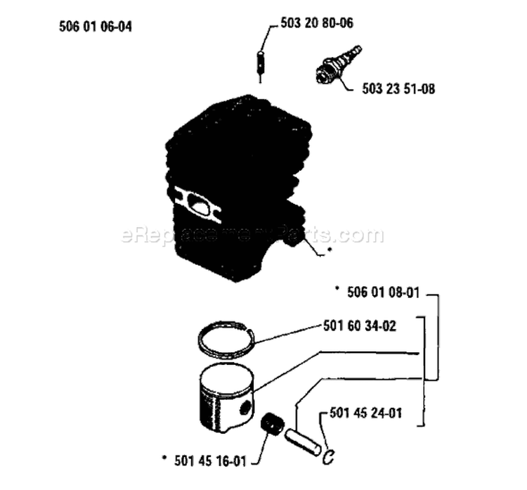 Page I Diagram and Parts List for 40 1986-12 Husqvarna Chainsaw