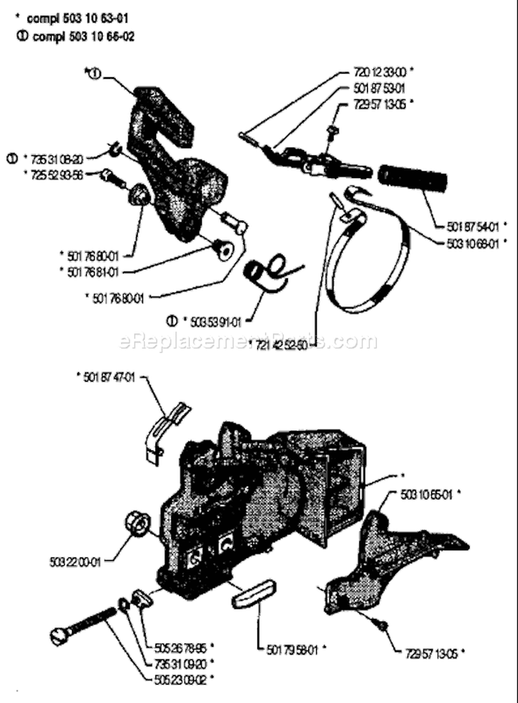 Page C Diagram and Parts List for 40 1990-06 Husqvarna Chainsaw