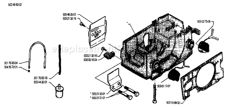 Page D Diagram and Parts List for 40 1990-06 Husqvarna Chainsaw