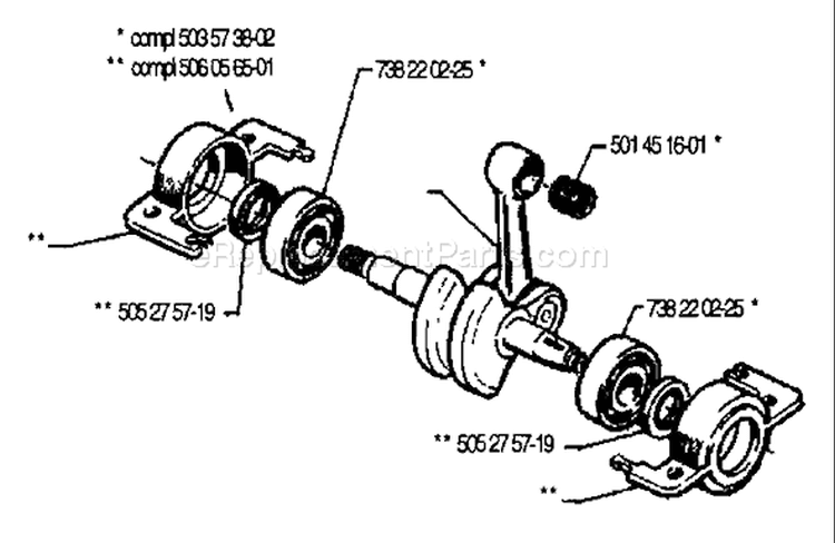 Page E Diagram and Parts List for 40 1990-06 Husqvarna Chainsaw