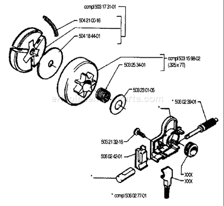 Page I Diagram and Parts List for 40 1990-06 Husqvarna Chainsaw