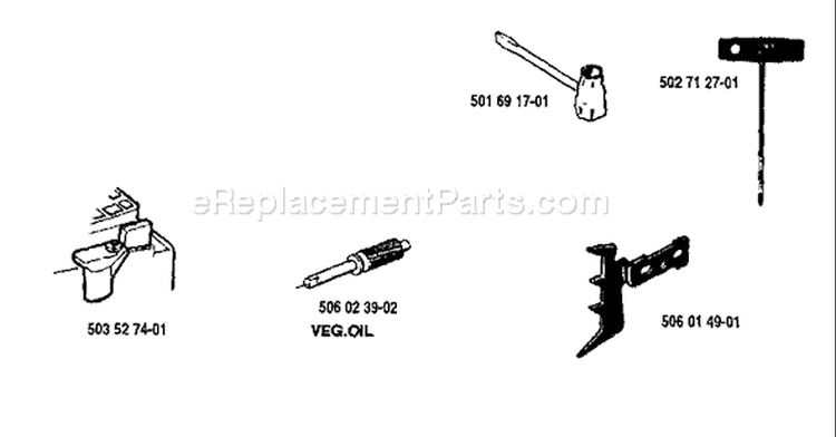 Page M Diagram and Parts List for 40 1991-06 Husqvarna Chainsaw