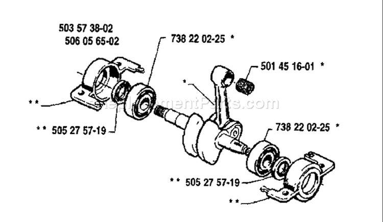 Page F Diagram and Parts List for 40 1991-06 Husqvarna Chainsaw