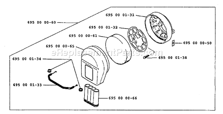 Page A Diagram and Parts List for 40B 40 B 1991-12 Husqvarna Leaf Blower / Vacuum