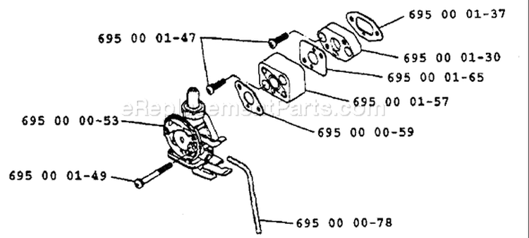 Page D Diagram and Parts List for 40B 40 B 1991-12 Husqvarna Leaf Blower / Vacuum