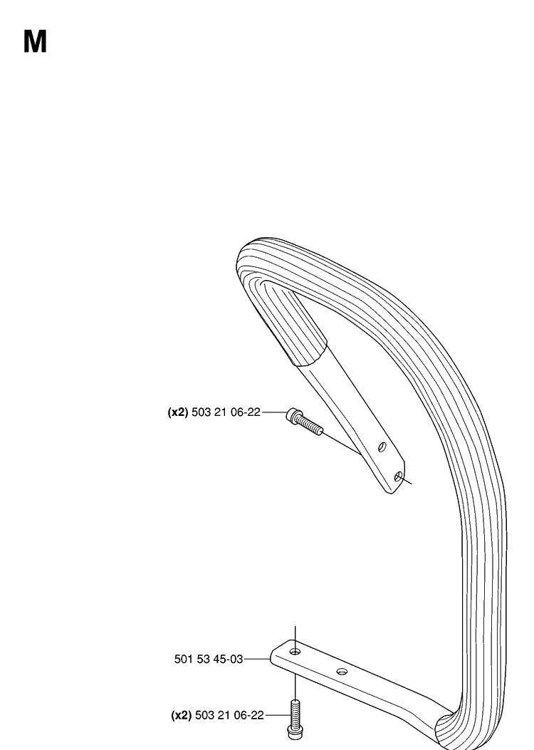Handle Diagram and Parts List for 272XP 20070100001-20091400000 Husqvarna Chainsaw
