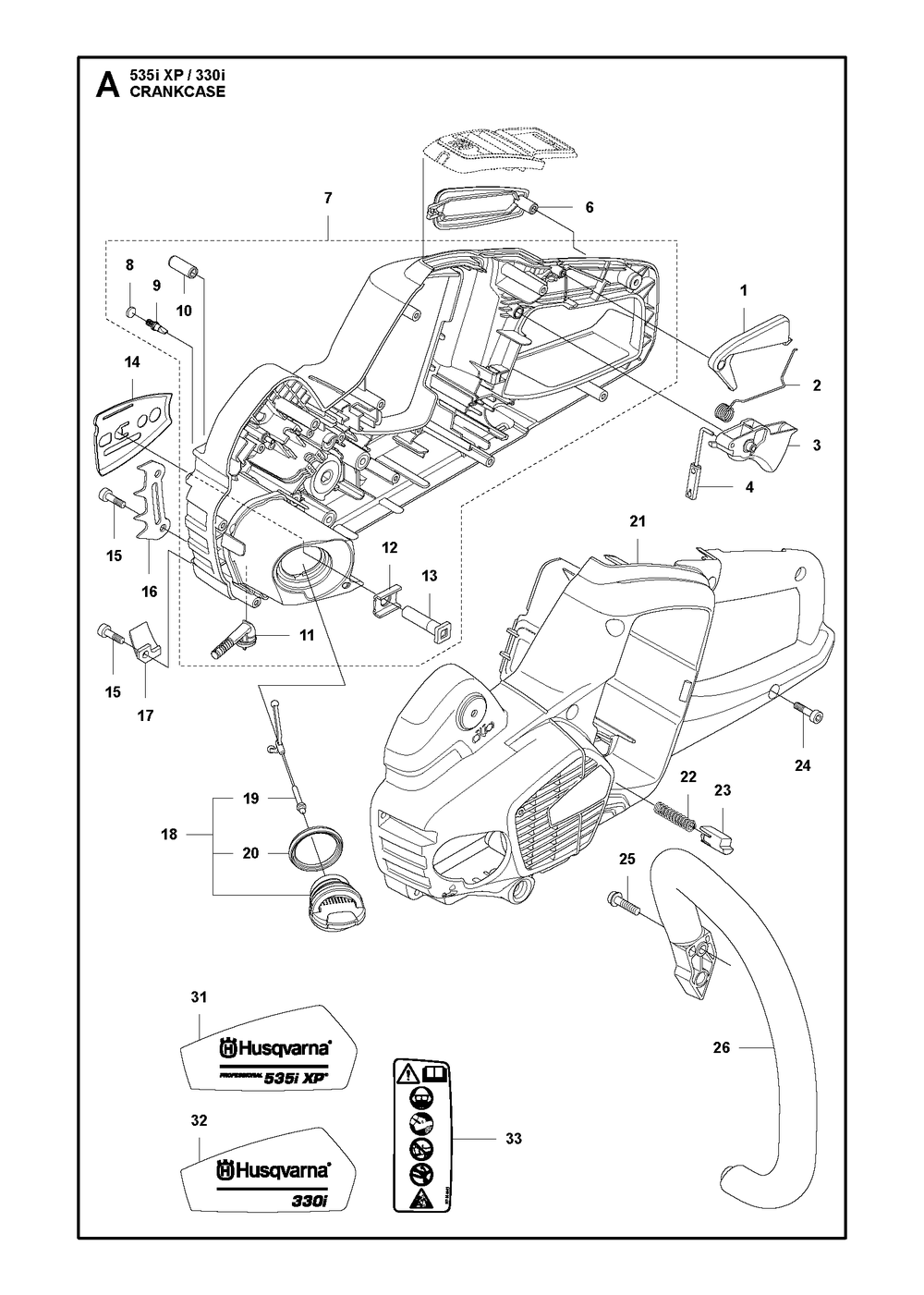 Electrical Diagram and Parts List for 535IXP  Husqvarna Chainsaw