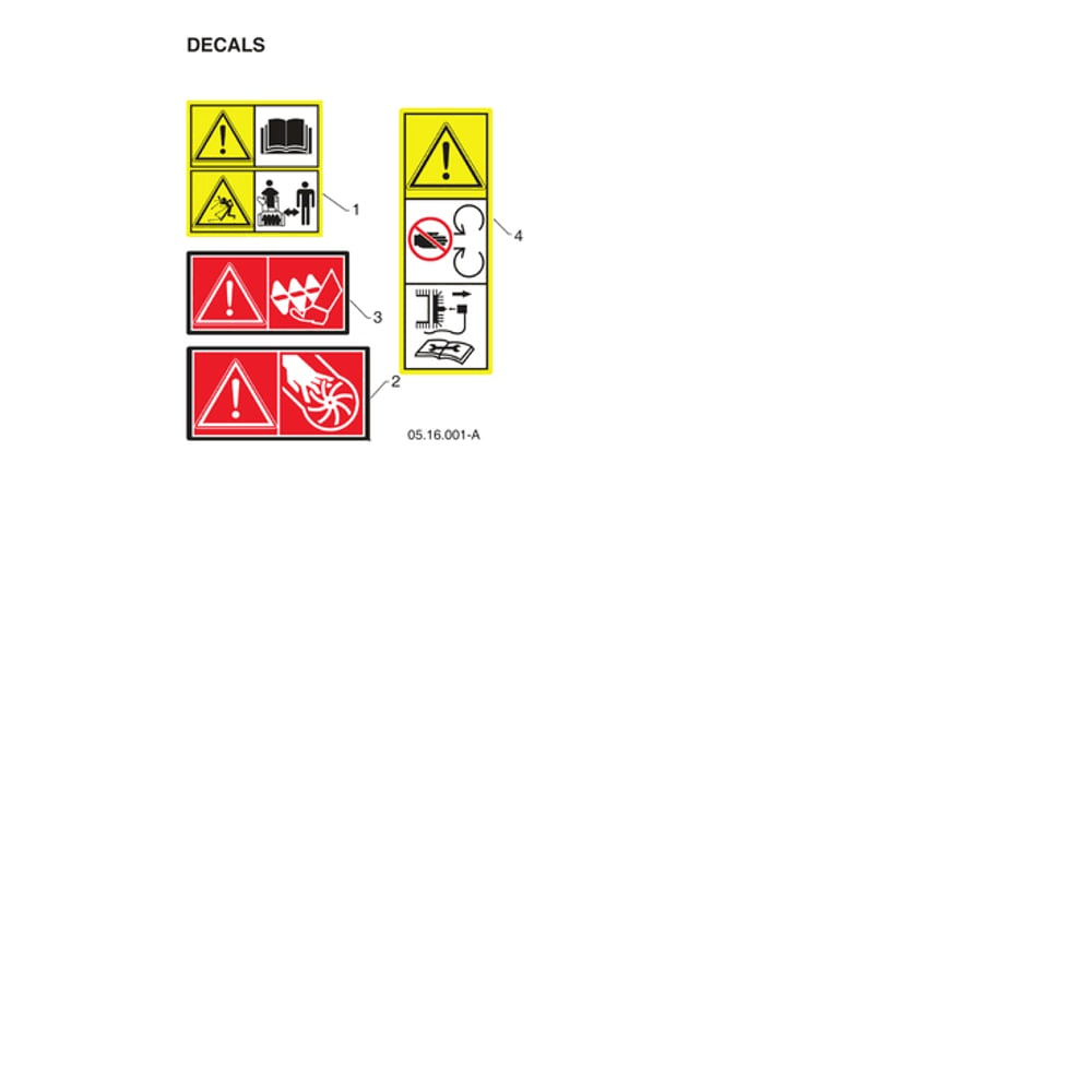 Decals 2 Diagram and Parts List for 970528602  Husqvarna Snow Blower