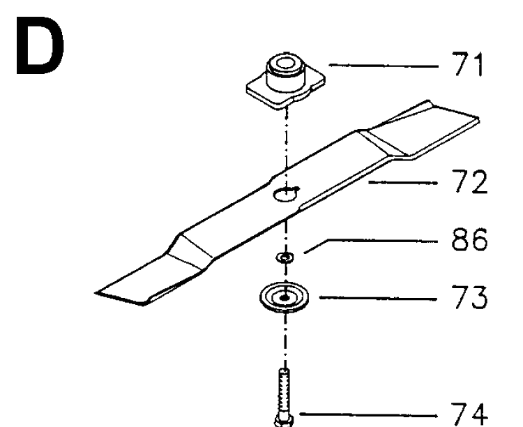 Cutting Equipment 2 Diagram and Parts List for 47RC ROYAL Husqvarna Lawn Mower