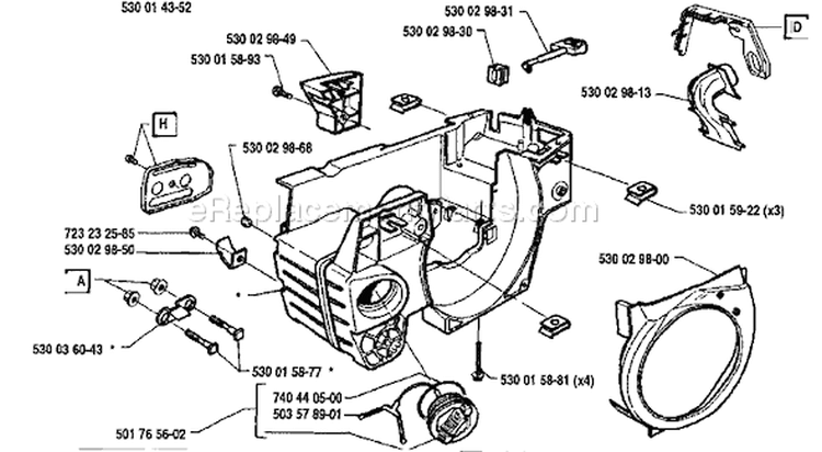 Page E Diagram and Parts List for 41 1991-06 Husqvarna Chainsaw