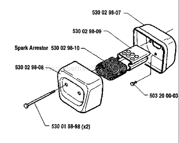 Page G Diagram and Parts List for 41 1991-06 Husqvarna Chainsaw