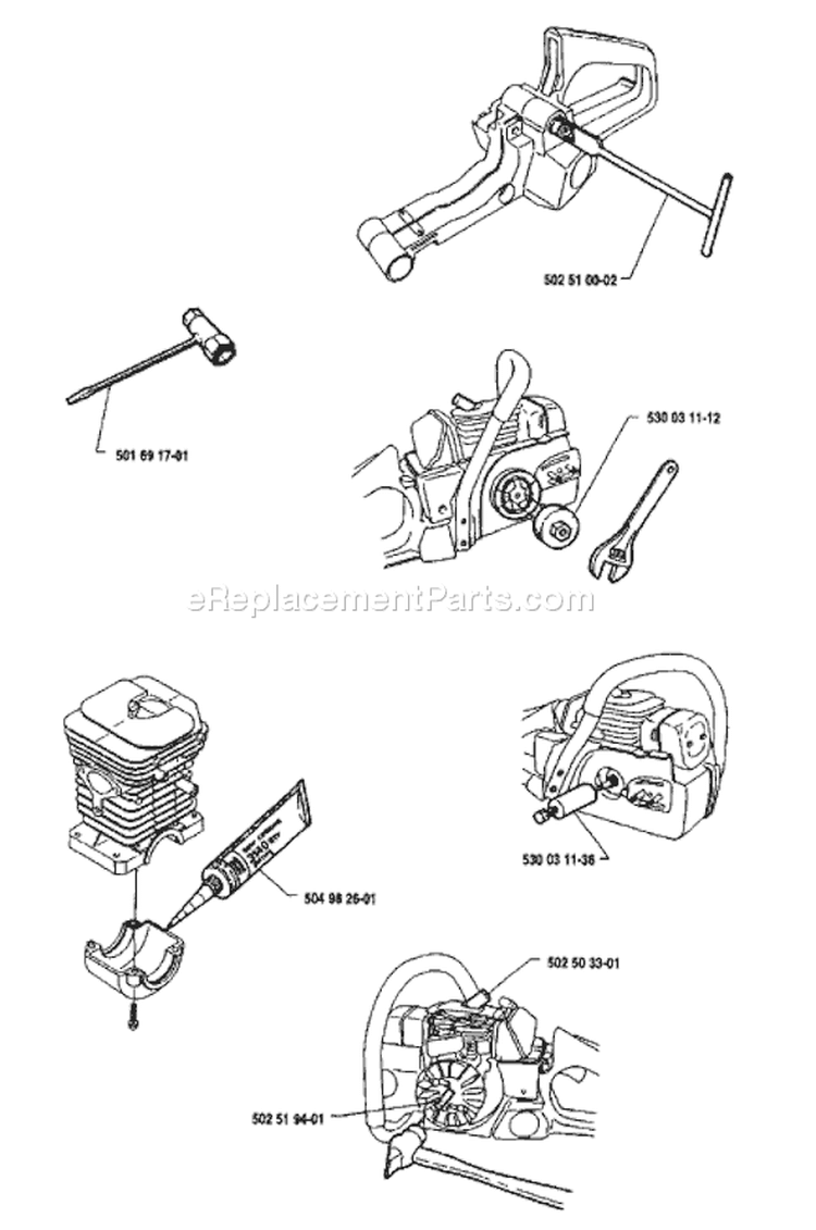 Page I Diagram and Parts List for 41 1991-06 Husqvarna Chainsaw