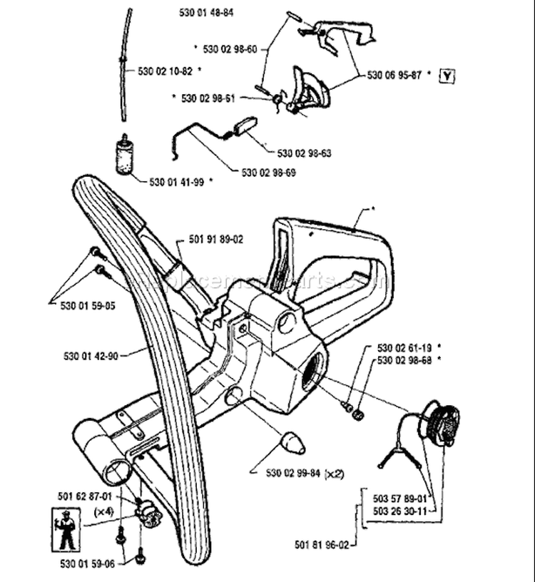 Page I Diagram and Parts List for 41 1994-05 Husqvarna Chainsaw