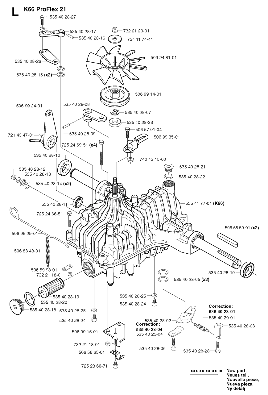 Transmission 2 Diagram and Parts List for PF18 2003-02 Husqvarna Lawn Tractor