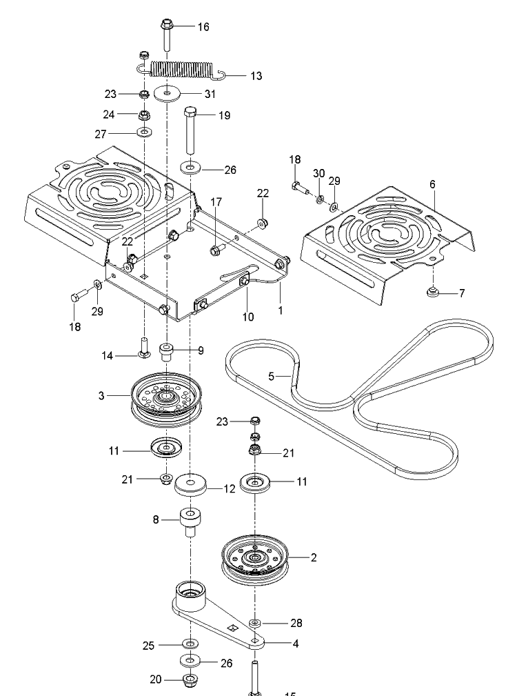 Hydraulic Frame Diagram and Parts List for MZ61 (970467701-00)(2020-04) Husqvarna Lawn Mower
