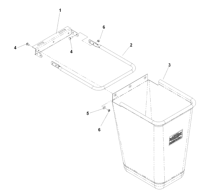 Bag Assembly Diagram and Parts List for IZ5225TXPKOA (968999307)(2007-04) Husqvarna Lawn Mower