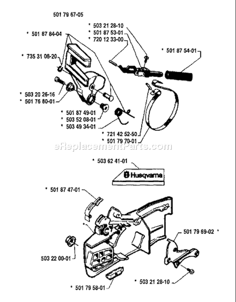 Page C Diagram and Parts List for 42 1994-04 Husqvarna Chainsaw