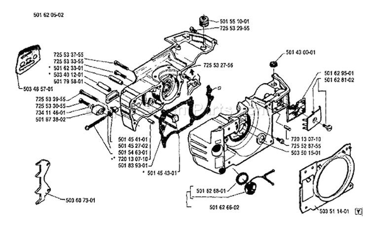 Page D Diagram and Parts List for 42 1994-04 Husqvarna Chainsaw